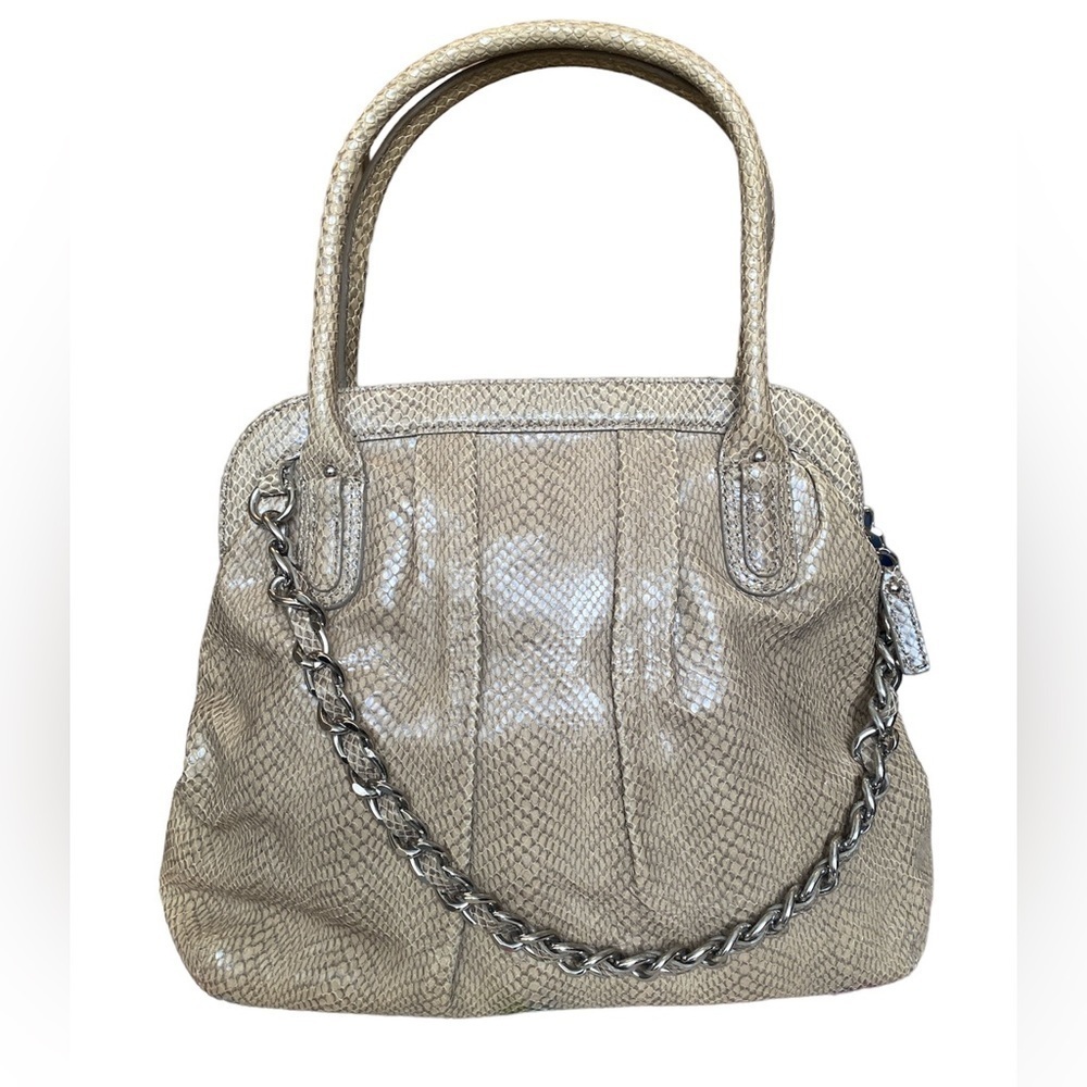 BANANA REPUBLIC SNAKESKIN LEATHER SHOULDER BAG/SATCHEL.